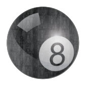Novelty Sport Billiards 8 Ball Schneidebrett (Vorderseite)