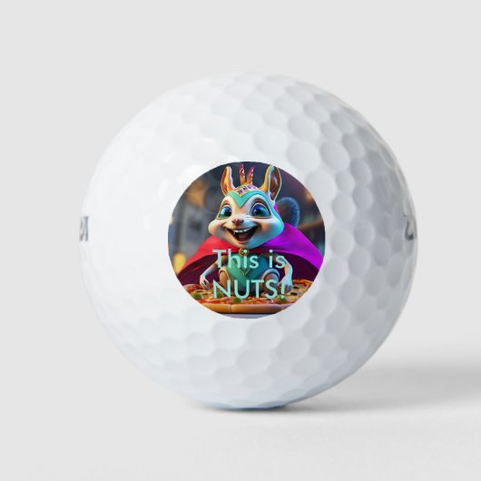 Novelty Squirrel Pizza Nuts Golf Ball (Vorderseite)