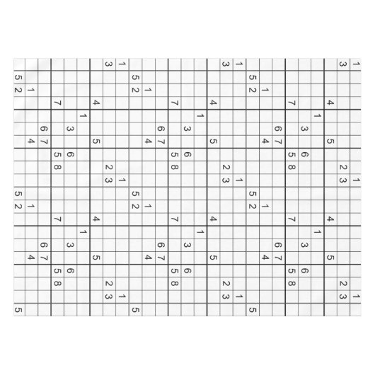 Novelty SUDOKU Tischdecke (Vorderseite (Horizontal))