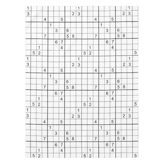 Novelty SUDOKU Tischdecke (Vorderseite)