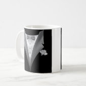 Novelty Tuxedo Tux Print Black Kaffeetasse (Vorderseite Links)
