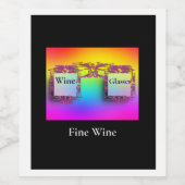 Novelty Wine Glasses Feiner Wein Weinetikett (Einzelnes Label)