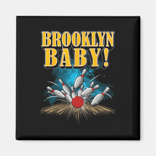 Novelty Zehn Button Brooklyn Baby Funny Bowler und Magnet