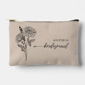 Novembe Birth Month Blume Personalisiert Bridesmai Zubehörtasche (Vorderseite)