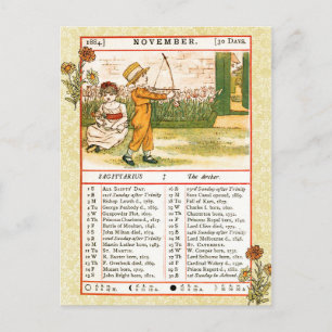 November 1884 Almanach. Schütze, Der Schütze Postkarte