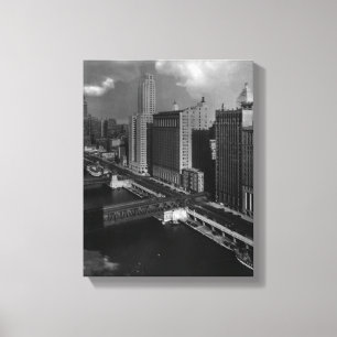 November 1939: Die Stadt von Chicago Leinwanddruck