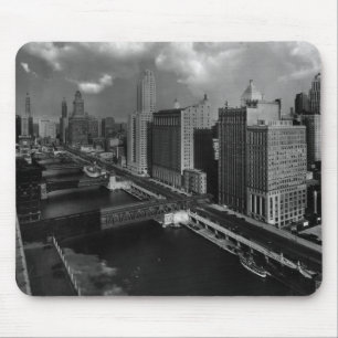 November 1939: Die Stadt von Chicago Mousepad