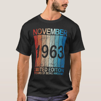 November 1963 Ltd Edition 59 Jahre Awesom sein T-Shirt