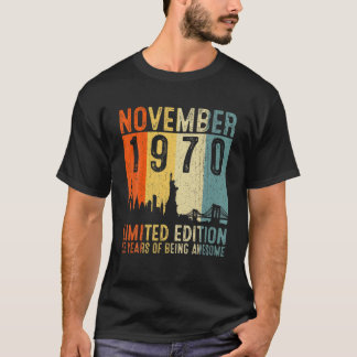 November 1970 52. Geburtstagsgeschenke 52 Jahre Be T-Shirt