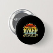 November 1975 50th Birthday For Men Women 50 Year Button (Vorne & Hinten)