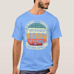 November 1987 35. Geburtstagsgeschenk 35 Jahre des T-Shirt