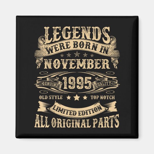 November 1995 30 Year Old Bday For Men 30th Birthd Magnet (Vorne)