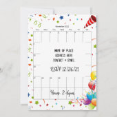 November 2022 Kalender Glückwunsch Einladung zum G (Rückseite)