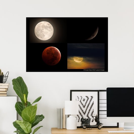 November 2022 Lunar Eclipse Poster (Heimbüro)