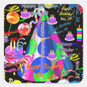 November, 29 Kindergeburtstag Stickers