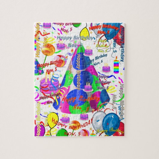 November, 5 Geburtstag Jigsaw Puzzle (Vertikal)