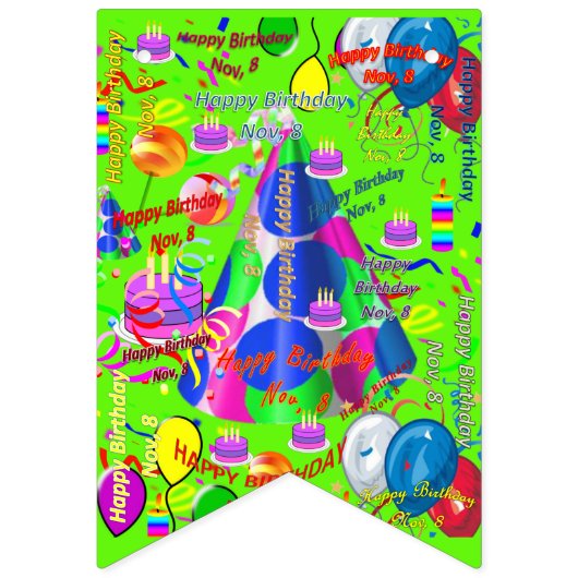 November, 8. Geburtstag Wimpelkette (Zweite Fahne)