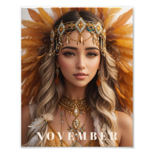 *~* NOVEMBER AP53 Geburtstag Topaz Birthstone Fotodruck