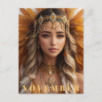 *~* NOVEMBER AP53 Headdress Topaz Birthstone boho