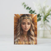 *~* NOVEMBER AP53 Headdress Topaz Birthstone boho Postkarte (Stehend Vorderseite)
