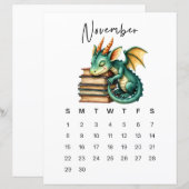 November Baby-Drache Kunstprint Whimsical Fantasy (Vorne/Hinten)