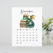 November Baby-Drache Kunstprint Whimsical Fantasy (Stehend Vorderseite)
