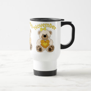 November Bear Birthstone Reiseschlamm Reisebecher