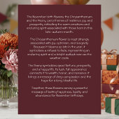 November Birth Flower Birthday Card | Mums & Peony Karte