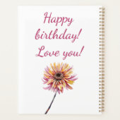 November birth flower gifts Chrysanthemum flower Planer (Rückseite)