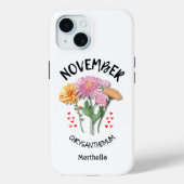 NOVEMBER Birth Month Blume Individuelle Name Chris Case-Mate iPhone Hülle (Rückseite)