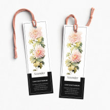 November Birth Month Chrysanthemum Flower Bookmark