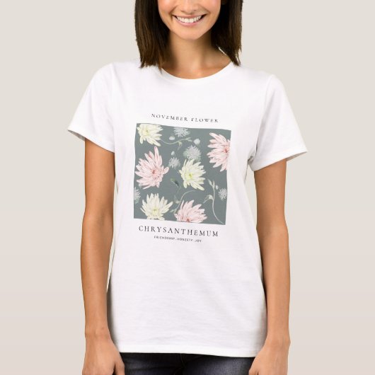 November Birth Month Flower T-Shirt (Vorderseite)
