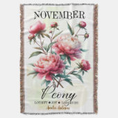 November Birth Month Throw Blanket – Personalized Decke (Vorderseite Vertikal)