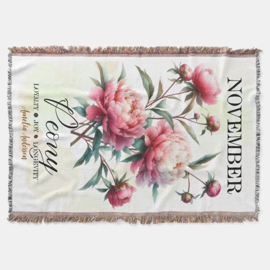 November Birth Month Throw Blanket – Personalized Decke (Vorderseite)