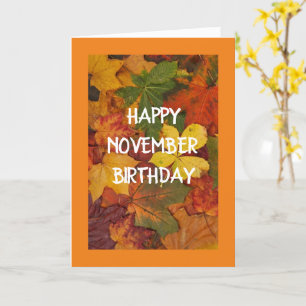 **NOVEMBER BIRTHDAYS** VERLASST BLÄTTER BLÄTTER! KARTE