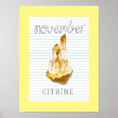 November Birthstone Citrine 18x24 Artwork Poster (Vorne)
