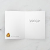 November Birthstone Citrine Geburtstagskarte Karte (Innenseite)