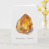 November Birthstone Citrine Happy Birthday Card Karte (Gelbe Blume)