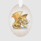 November - Birthstone Dragon - Topaz Ornament (Rückseite)