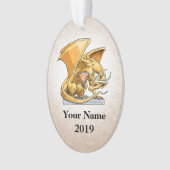 November - Birthstone Dragon - Topaz Ornament (Vorderseite)