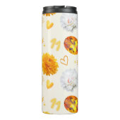 November Birthstone & Flower | Citrine & Chrysanth Thermosbecher (Rückseite)