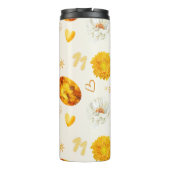 November Birthstone & Flower | Watercolor Thermosbecher (Rückseite)