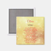 November Birthstone Topaz Design Magnet (Vorderseite/Rückseite)