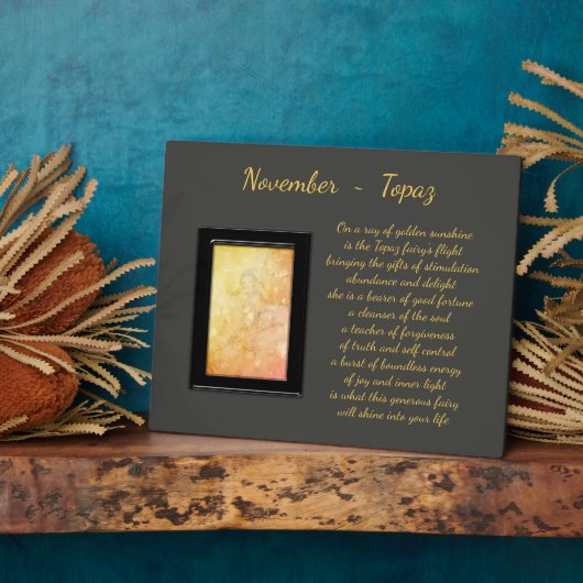 November Birthstone Topaz Fotoplatte (Seite)