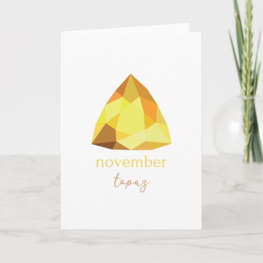 November Birthstone Topaz Karte (Vorderseite)