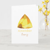 November Birthstone Topaz Karte (Gelbe Blume)
