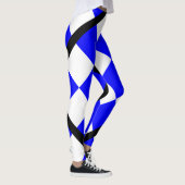 NOVEMBER Blue White Checked Square Leggings (Rechts)