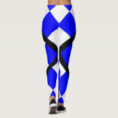 NOVEMBER Blue White Checked Square Leggings (Rückseite)