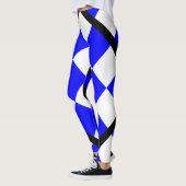 NOVEMBER Blue White Checked Square Leggings (Links)
