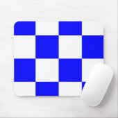 NOVEMBER Blue White Checked Square Mousepad (Mit Mouse)